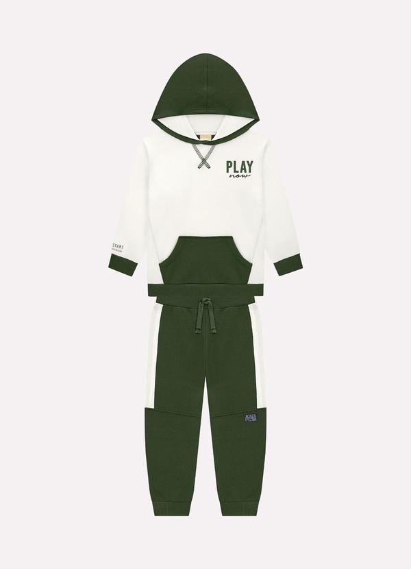 Milon - Conjunto Infantil Menino Lettering Off White