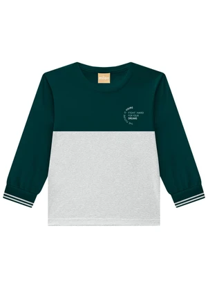 Milon - Conjunto Infantil Menino Lettering  Verde - MILON
