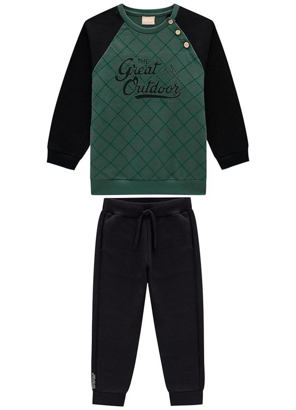 Milon - Conjunto Infantil Menino Lettering Verde