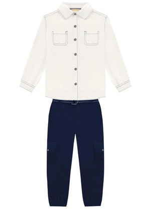 Milon - Conjunto Infantil Menino  Off White - MILON