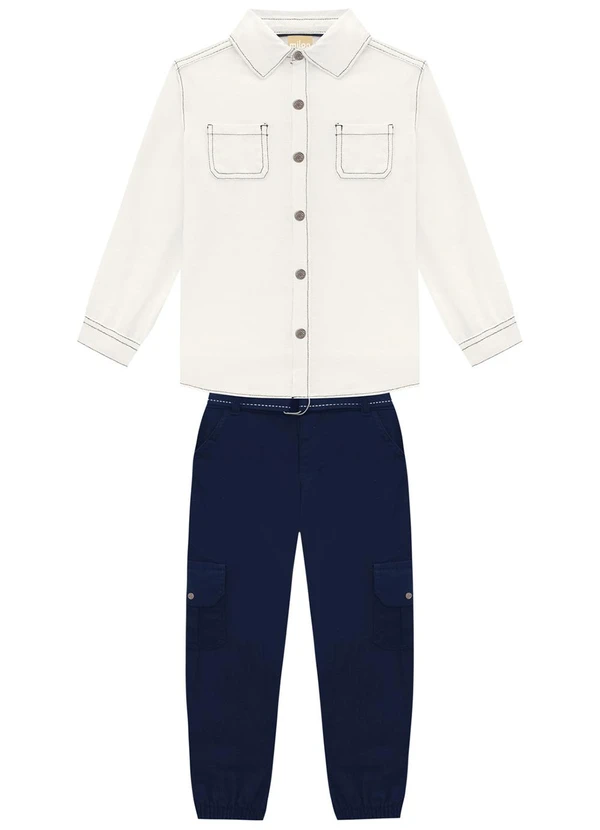Milon - Conjunto Infantil Menino  Off White