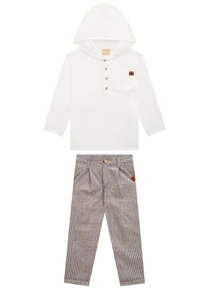 Milon - Conjunto Infantil Menino Off White - MILON