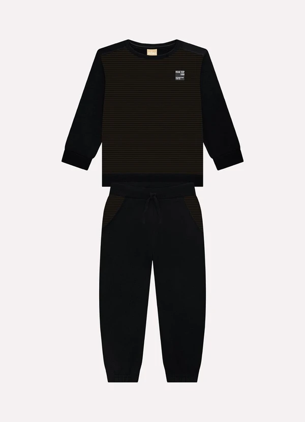 Milon - Conjunto Infantil Menino  Preto