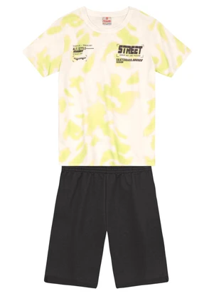 Brandili - Conjunto Infantil Menino Skatista Bege - BRANDILI