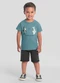 Brandili - Conjunto Infantil Menino Tubarão Bege - variação: Azul