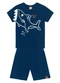 Brandili - Conjunto Infantil Menino Tubarão Verde - variação: Azul