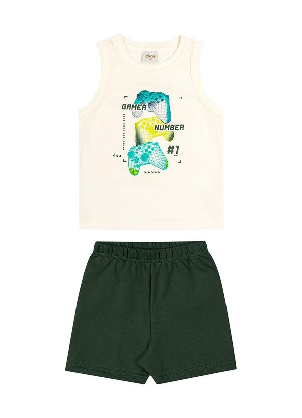 Elian - Conjunto Masculino Infantil Regata Bermuda Bege