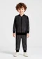 Alakazoo - Conjunto Menino Infantil em Malha Xadrez Cinza - variação: Preto