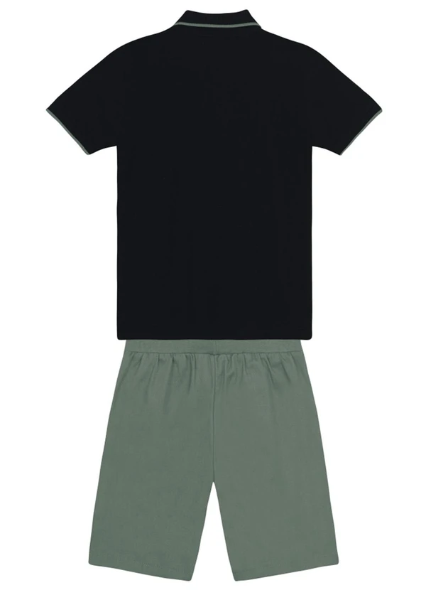 Brandili - Conjunto Polo Infantil Menino Preto 3