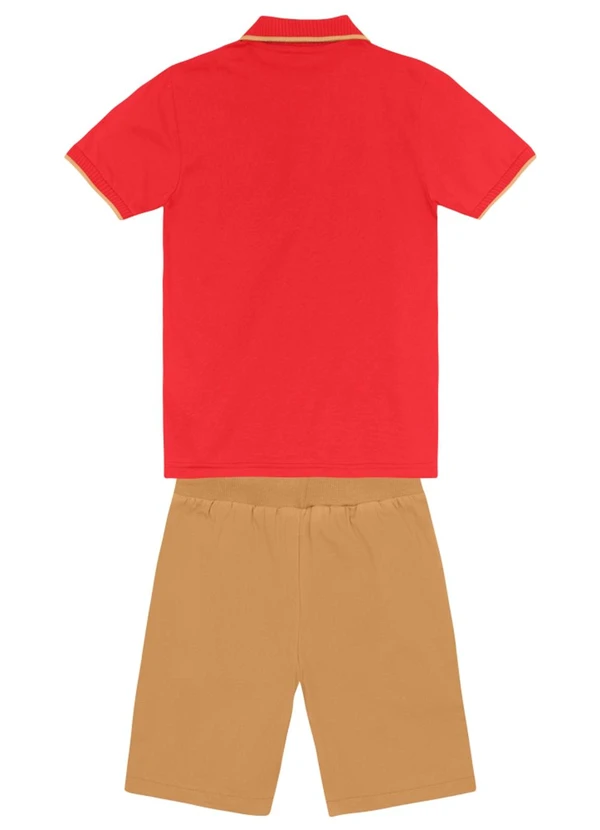 Brandili - Conjunto Polo Infantil Menino Vermelho 3