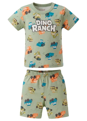 Brandili - Pijama Infantil Menino em Meia Malha de Carros - BRANDILI