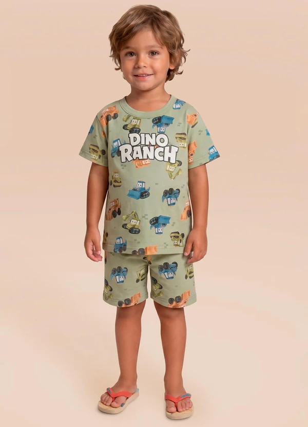 Brandili - Pijama Infantil Menino em Meia Malha de Carros