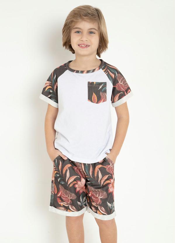 Conjunto Infantil (Branco e Folhagem)