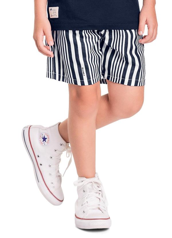 Quimby - Bermuda em Microfibra Menino Azul