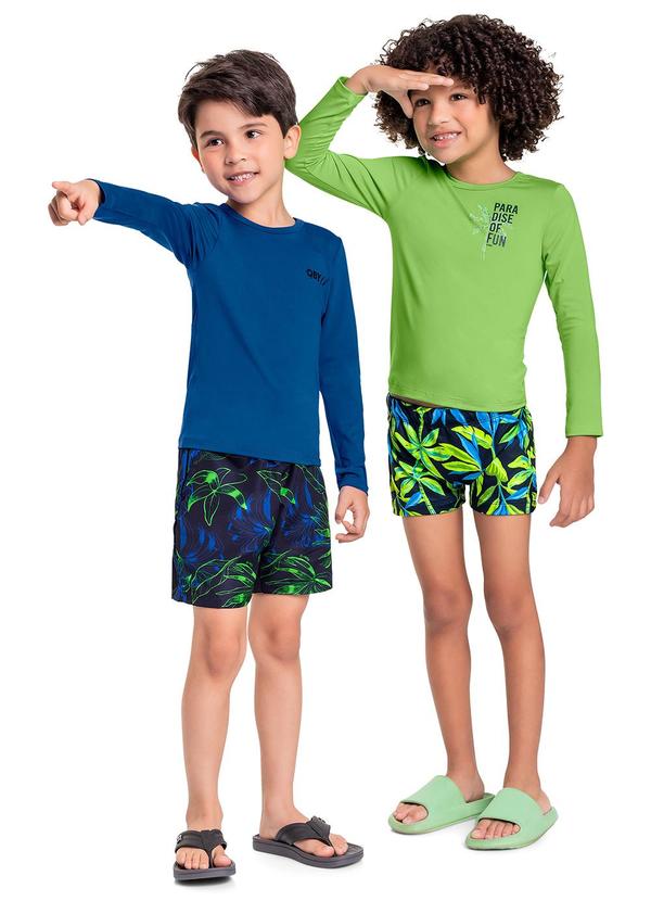 Quimby - Bermuda em Microfibra Menino Preto