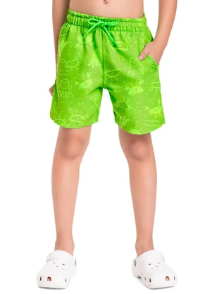 Quimby - Bermuda Infantil em Microfibra Verde - QUIMBY