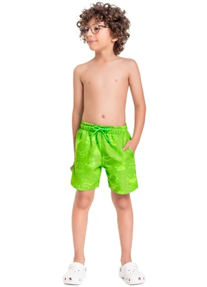 Quimby - Bermuda Infantil em Microfibra Verde - QUIMBY