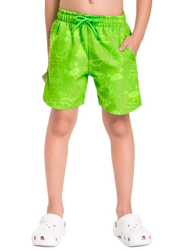 Quimby - Bermuda Infantil em Microfibra Verde