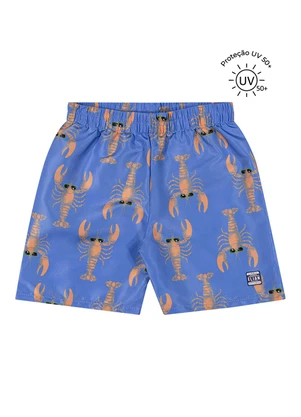 Elian - Bermuda Infantil Menino Tactel Proteção Uv Azul - ELIAN