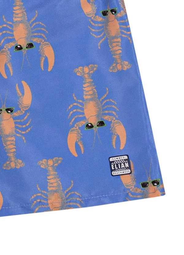 Elian - Bermuda Infantil Menino Tactel Proteção Uv Azul 2