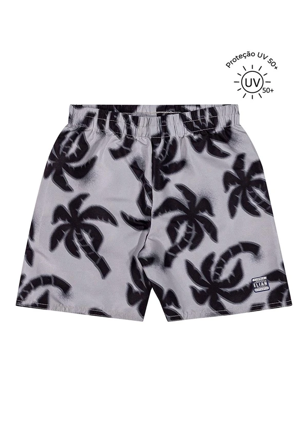 Elian - Bermuda Infantil Menino Tactel Proteção Uv Preto