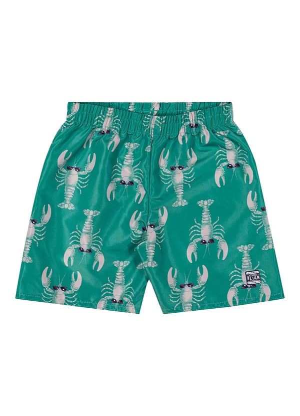 Elian - Bermuda Infantil Menino Tactel Proteção Uv Verde 4
