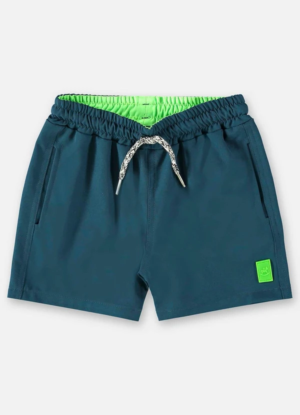 Up Baby - Bermuda para Menino em Microfibra Azul