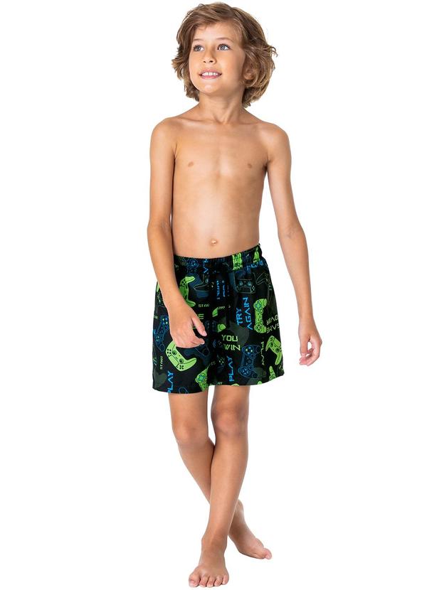 Malwee Kids - Bermuda Preto de Banho Gamer Menino 2