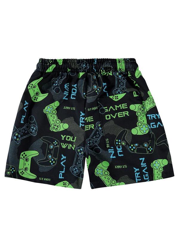 Malwee Kids - Bermuda Preto de Banho Gamer Menino 4