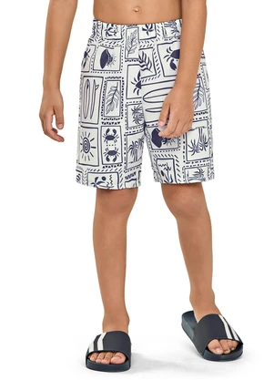 Elian - Bermuda Tactel Infantil Menino Proteção Uv Bege - ELIAN