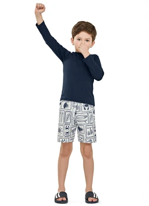 Elian - Bermuda Tactel Infantil Menino Proteção Uv Bege - ELIAN