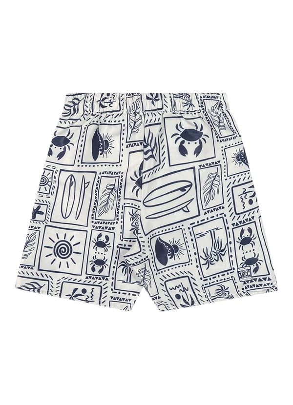 Elian - Bermuda Tactel Infantil Menino Proteção Uv Bege 4