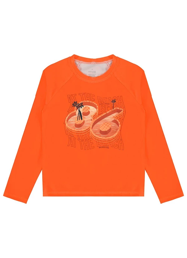 Malwee Kids - Camiseta 86 Malha Uv50 Laranja 3