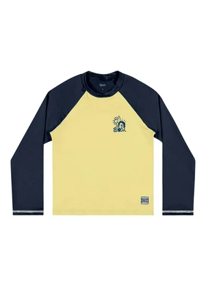 Elian - Camiseta de Proteção Menino Raglan Amarelo - ELIAN