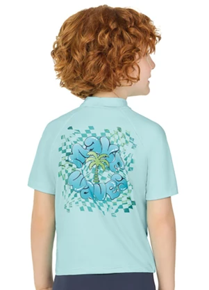 Marlan - Camiseta em Malha Proteção Uv Verde - MARLAN