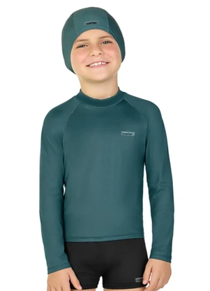 Marlan - Camiseta Manga Longa em Malha Proteção Uv Verde - MARLAN