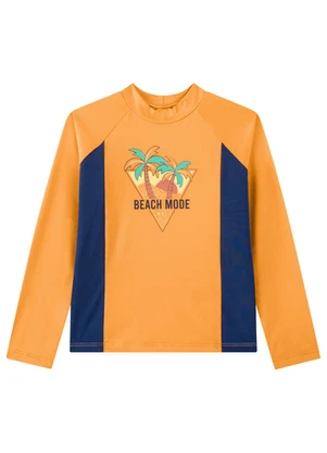 Marlan - Camiseta Manga Longa Proteção Uv Menino Laranja - MARLAN