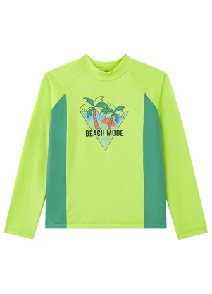 Marlan - Camiseta Manga Longa Proteção Uv Menino Verde - MARLAN