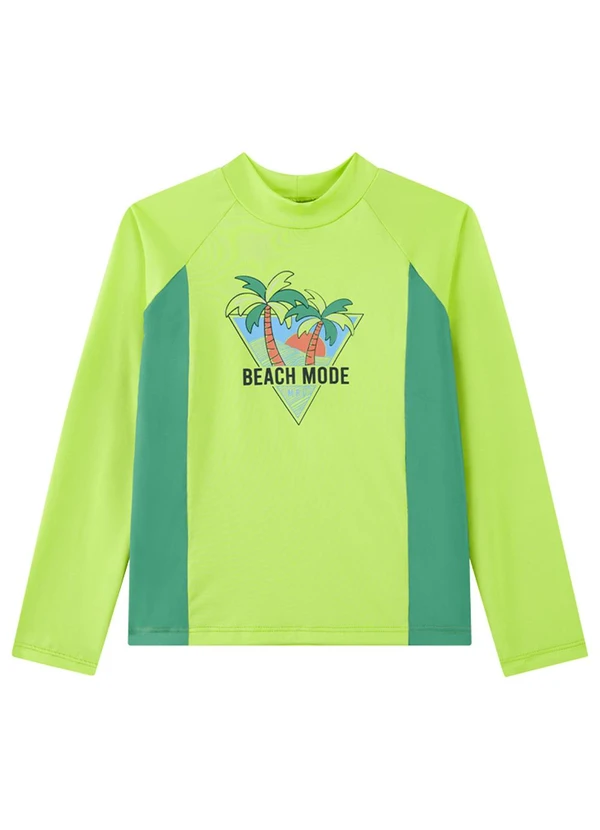 Marlan - Camiseta Manga Longa Proteção Uv Menino Verde