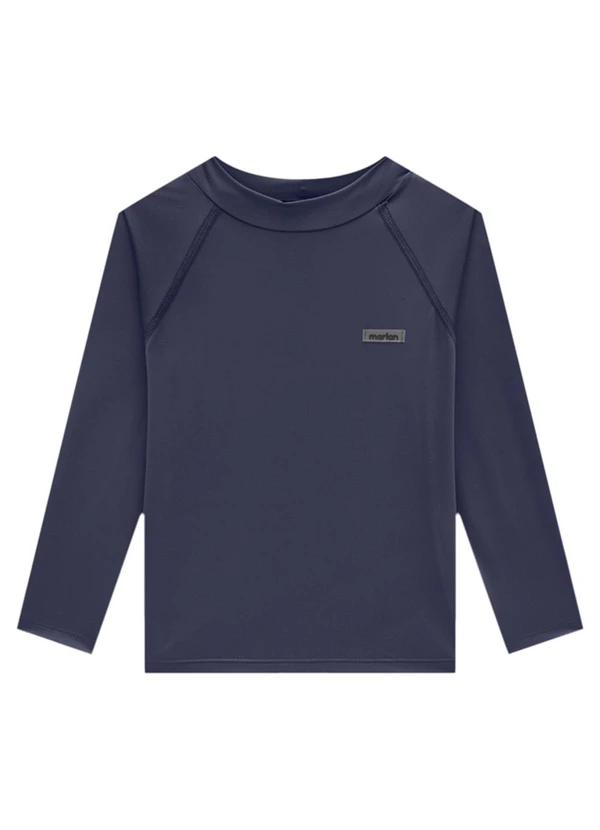 Marlan - Camiseta Unissex em Malha Proteção Uv Azul