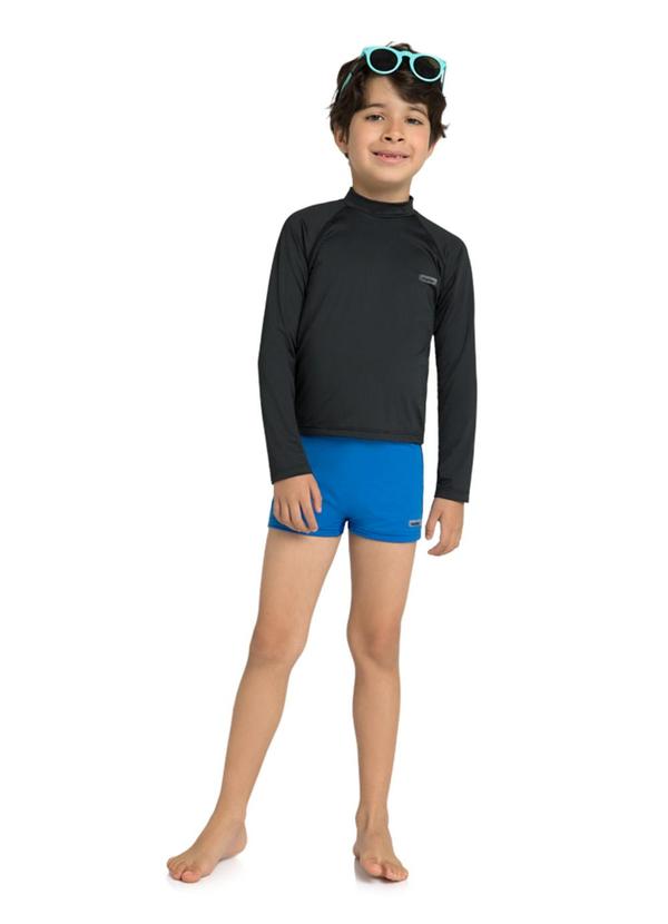 Marlan - Camiseta Unissex em Malha Proteção Uv Preto