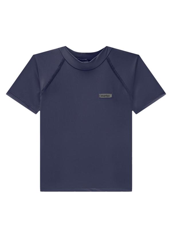 Marlan - Camiseta Unissex Lisa Proteção Uv Azul