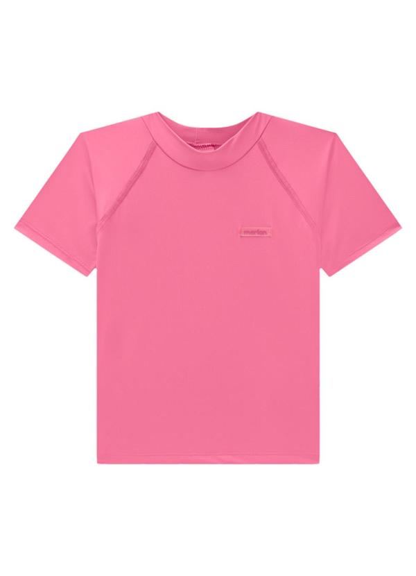 Marlan - Camiseta Unissex Lisa Proteção Uv Rosa 1