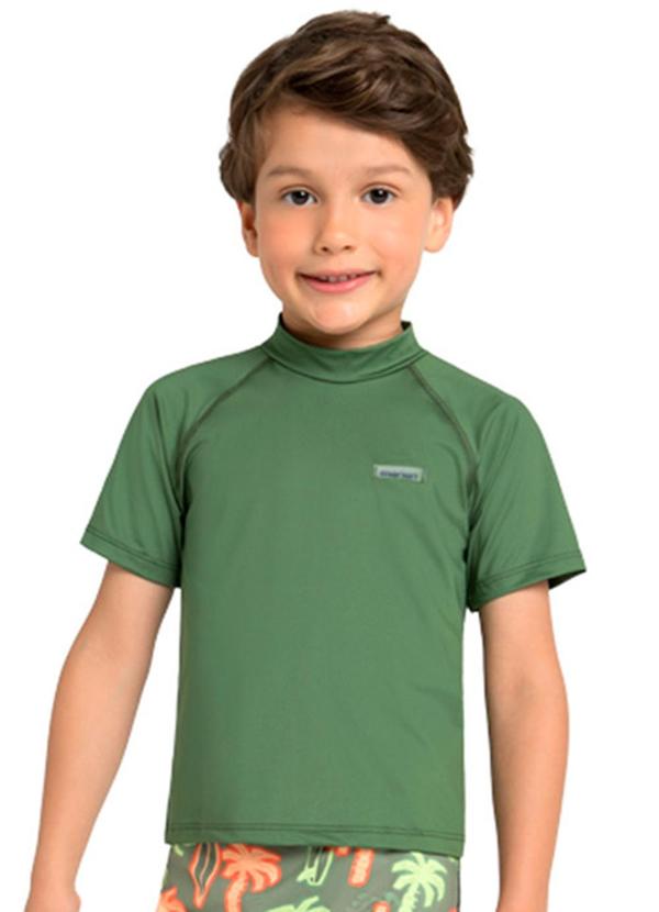 Marlan - Camiseta Unissex Lisa Proteção Uv Verde