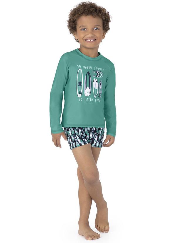 Malwee Kids - Camiseta Verde Turquesa Surf em Malha Uv Menino 2