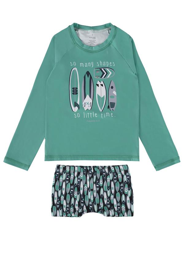 Malwee Kids - Camiseta Verde Turquesa Surf em Malha Uv Menino 3