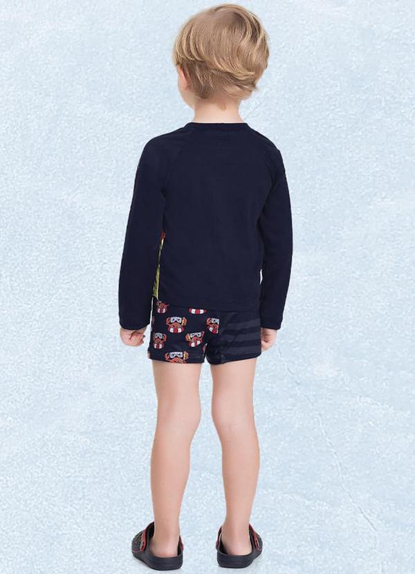 Fakini Kids - Cj.Camiseta M/Longa/Sunga Boxer Azul 2