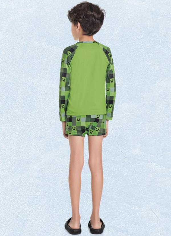 Fakini Kids - Cj.Camiseta M/Longa/Sunga Boxer Verde 2