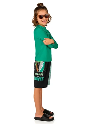 Marlan - Conjunto Bermuda e Camiseta Proteção Solar Verde - MARLAN