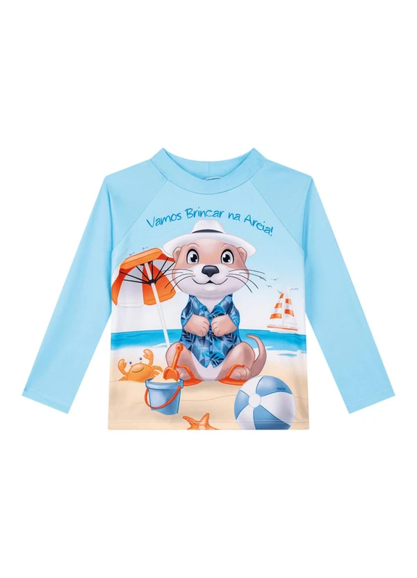 Marlan - Conjunto Camiseta e Sunga Proteção Uv Azul 3